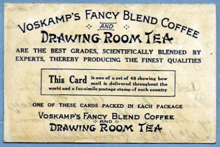 1913 Voskamp's Coffee Trade Card